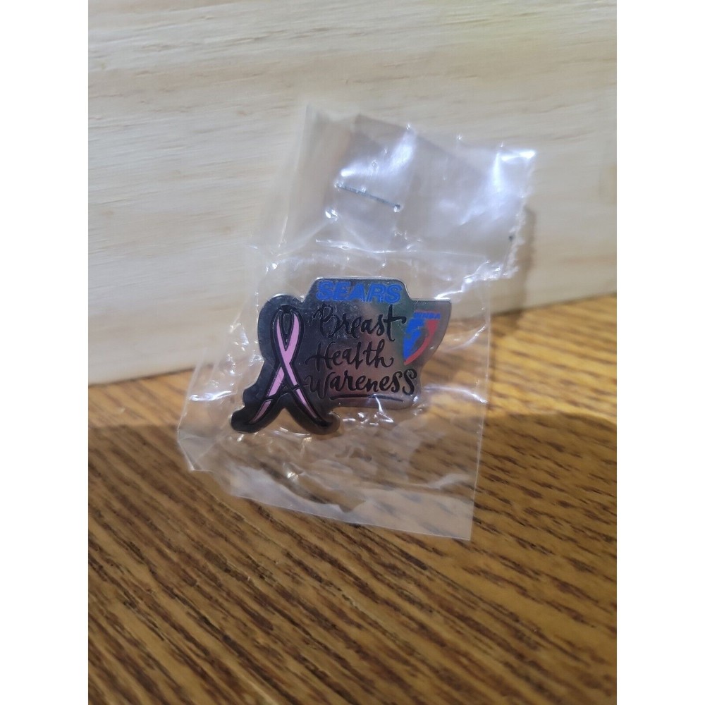 Pink Ribbon WNBA Basketball Pin - Sponsored by Sears for Breast Cancer support